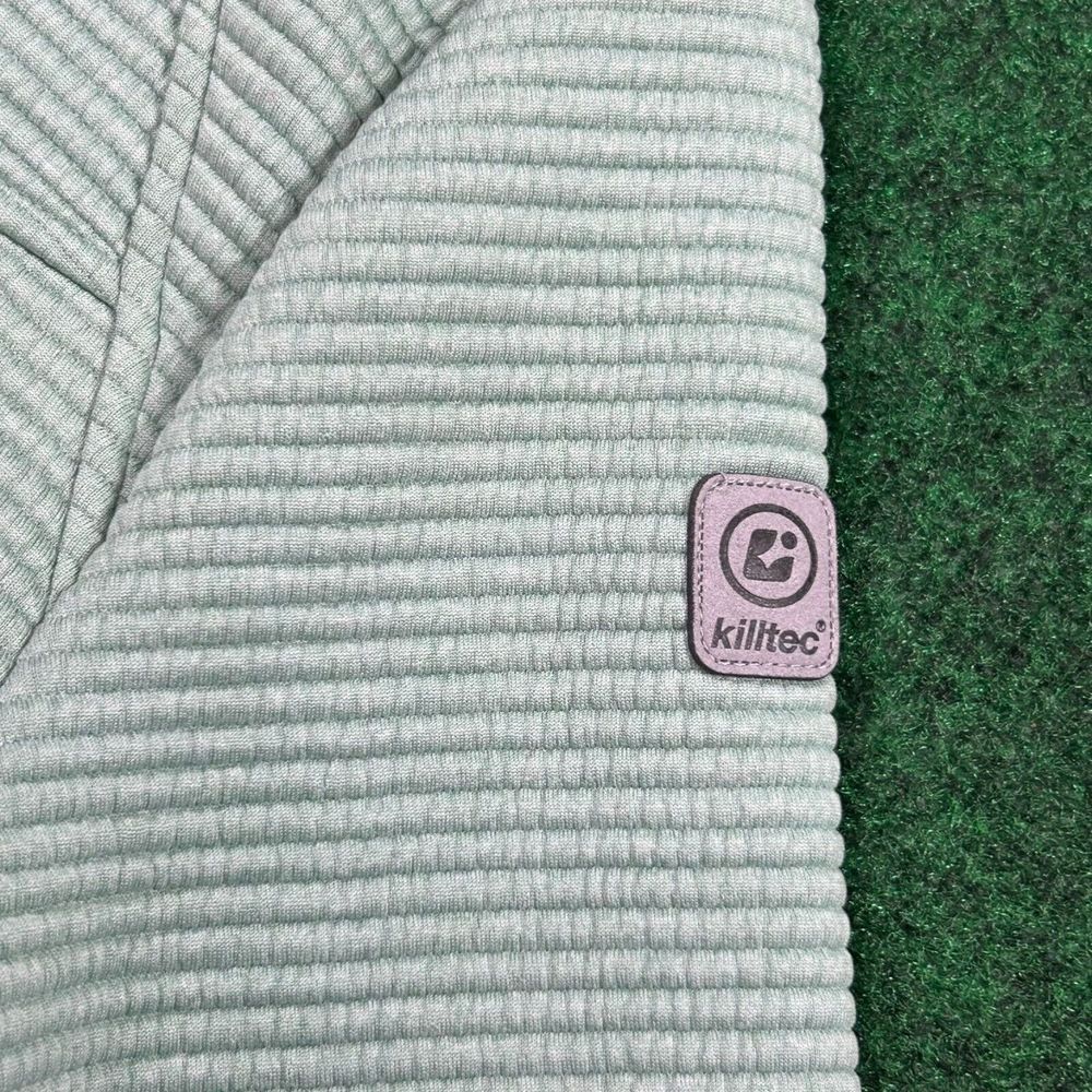 Killtec Womens Size 10 Ribbed Full-Zip Jacket Mint Green Mock Neck - Picture 3 of 10